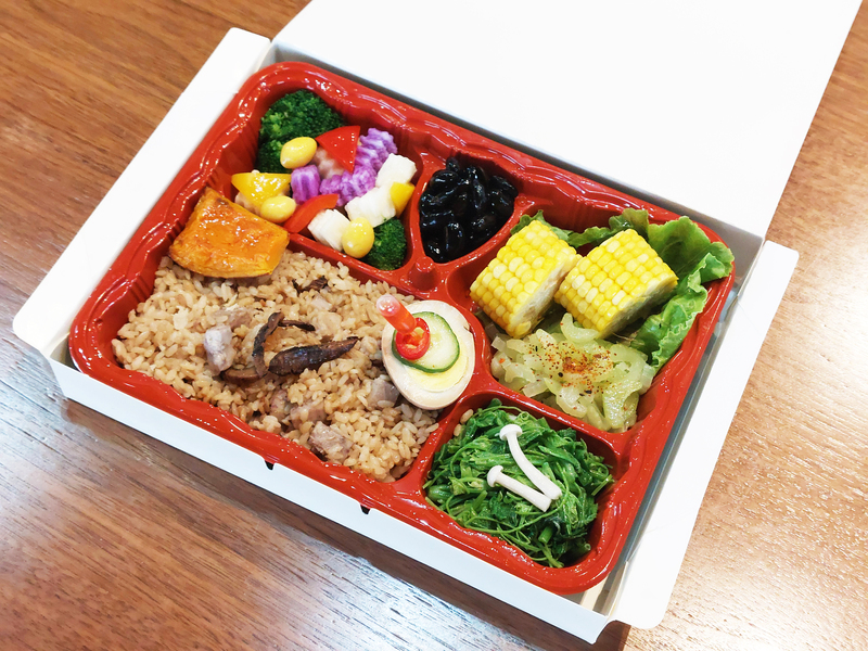臺灣客家茶文化館日本季的蔬食和風盒餐(奶素) 提供給有素食需求的人享用